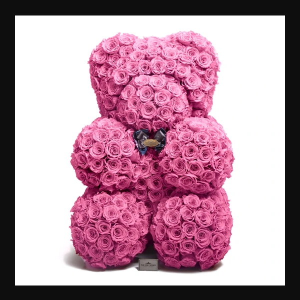 35 Inches Preserved Roses Teddy Bear