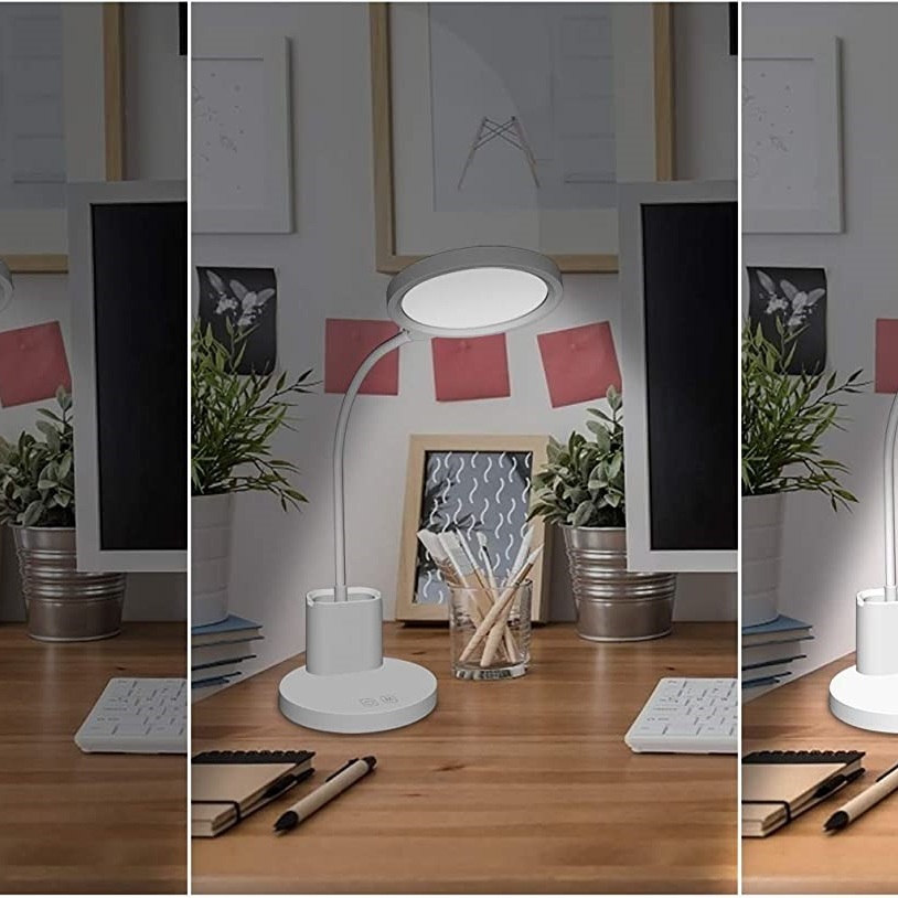 360°Flexible Desk Lamp with USB Charging Port Pen Holder