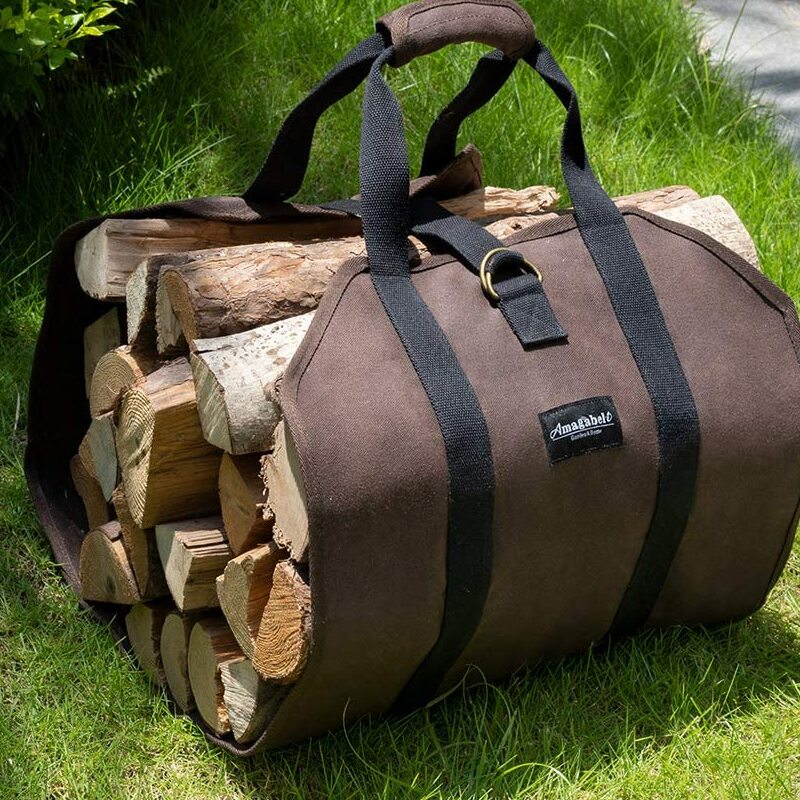 Amagabeli Firewood Carrier Bag