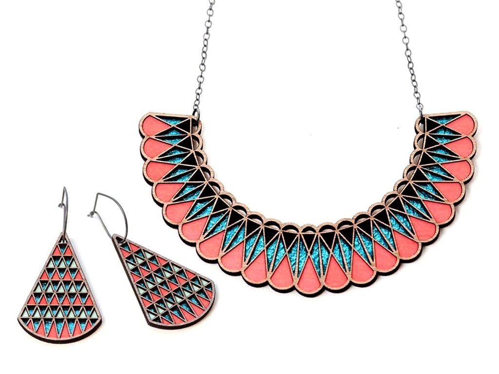 Aqua Leather Jewelry