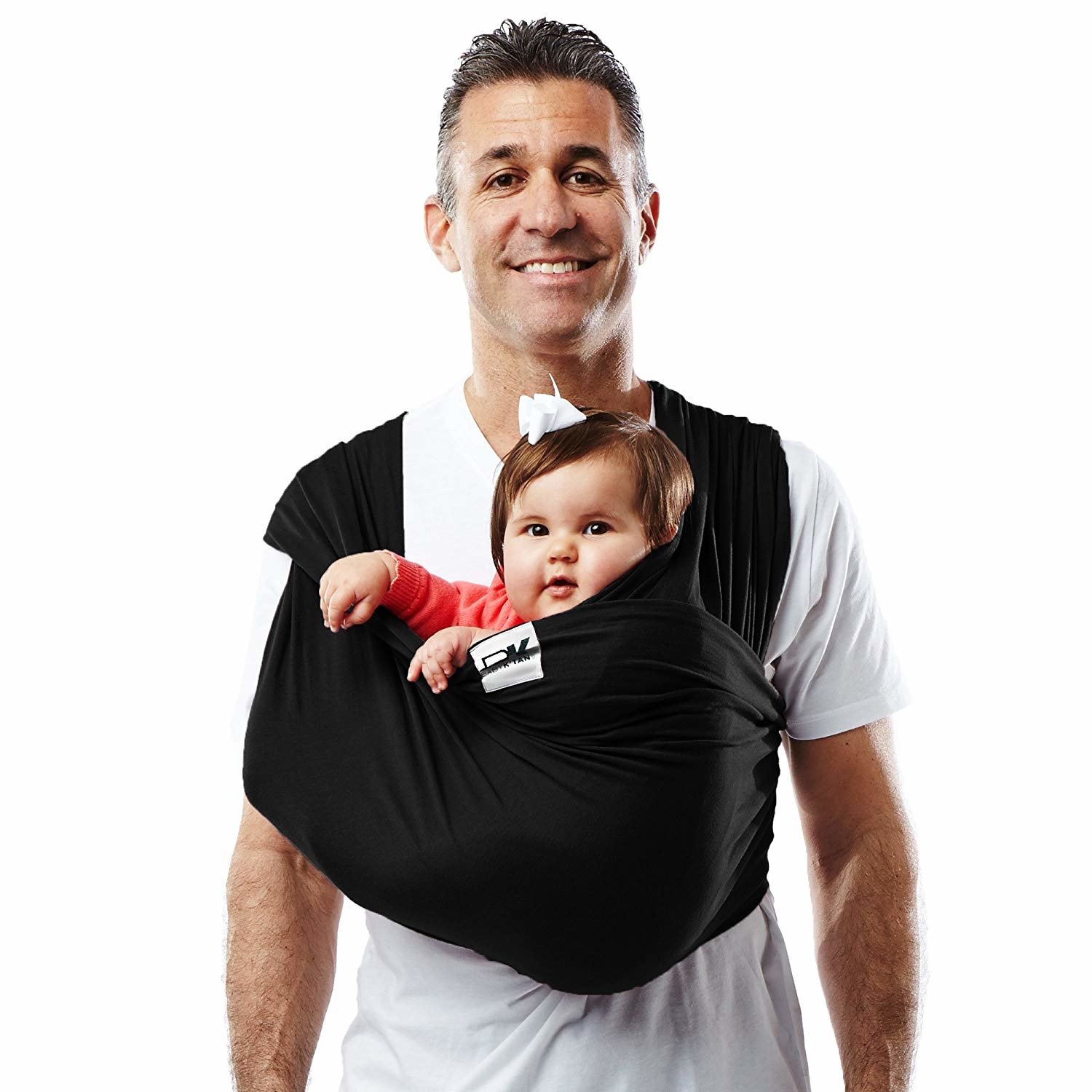 Baby Carrier - Black Stretch Cotton