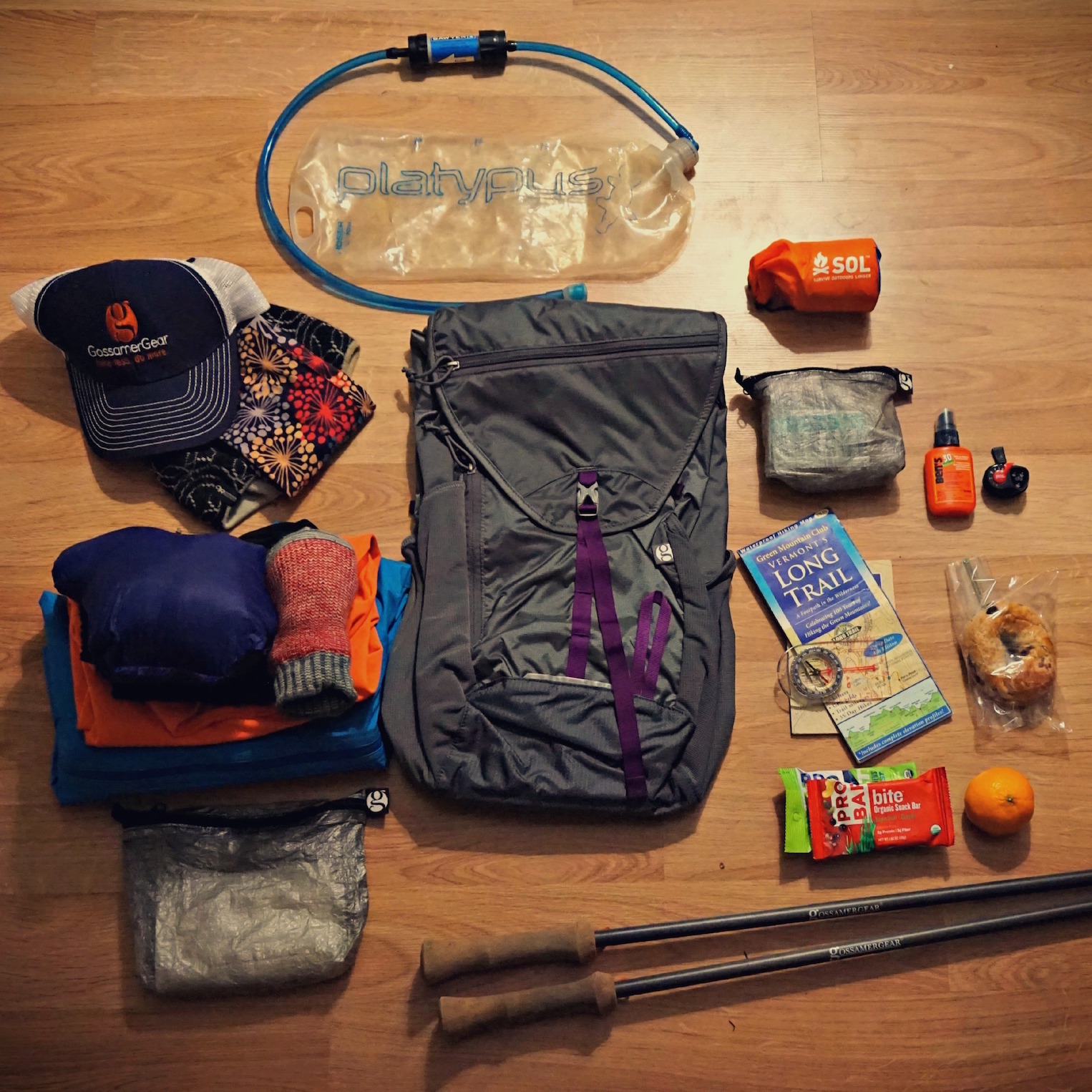 Backpack with Hiking Essentials