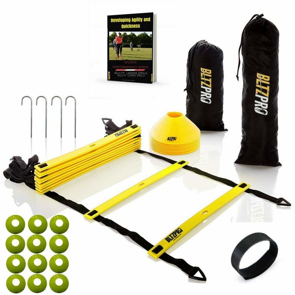 Bltzpro Agility Ladder with Soccer Cones