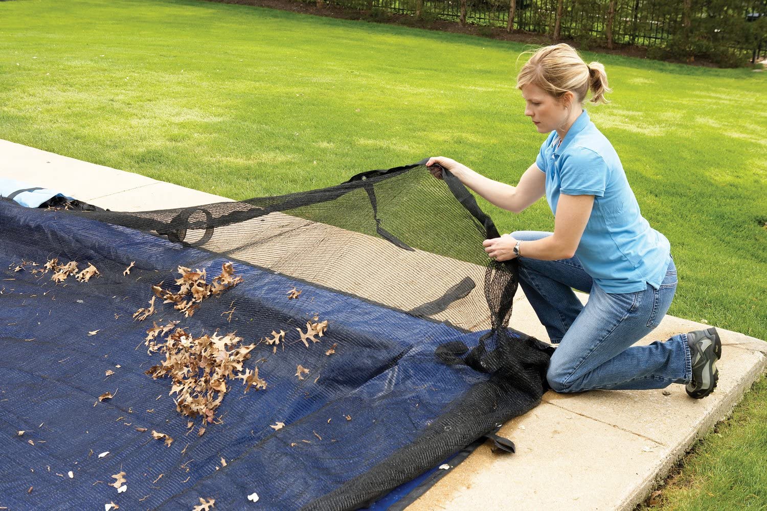 Blue Wave Rectangular Leaf Net