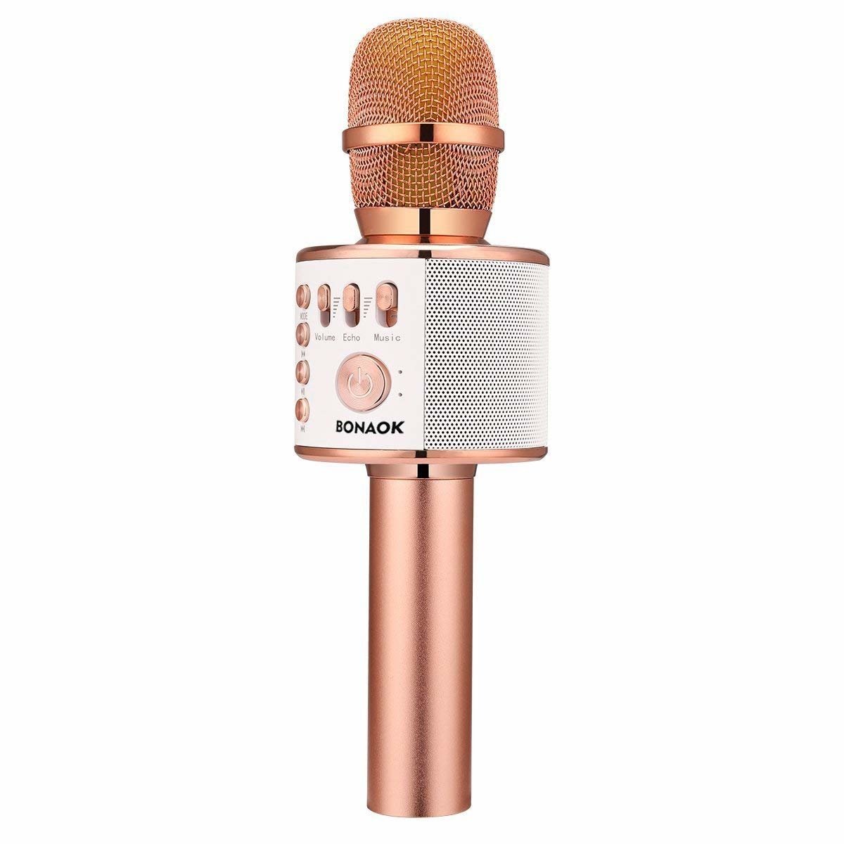 BONAOK Wireless Bluetooth Karaoke Microphone,3-in-1