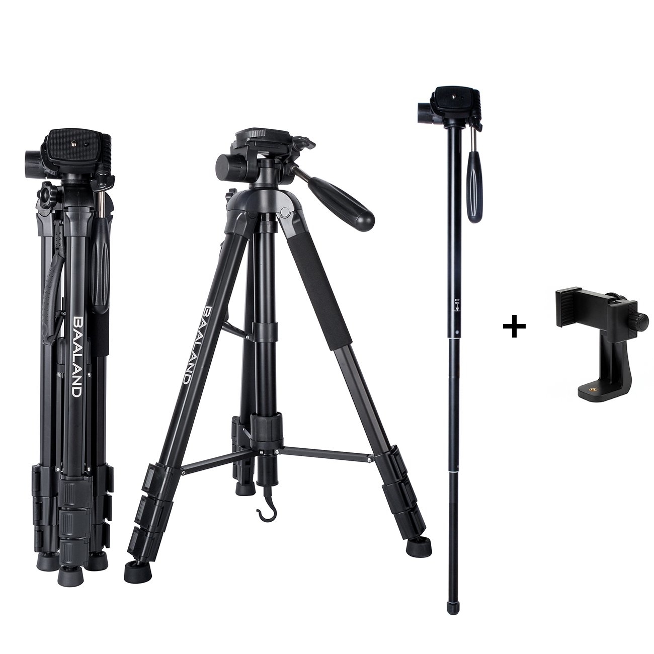 Camera Tripod with Phone Holder