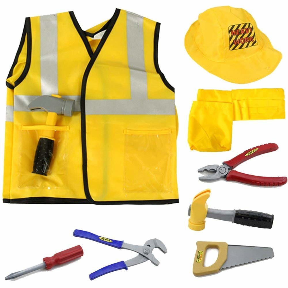 Construction Worker Costume Role Play Kit 