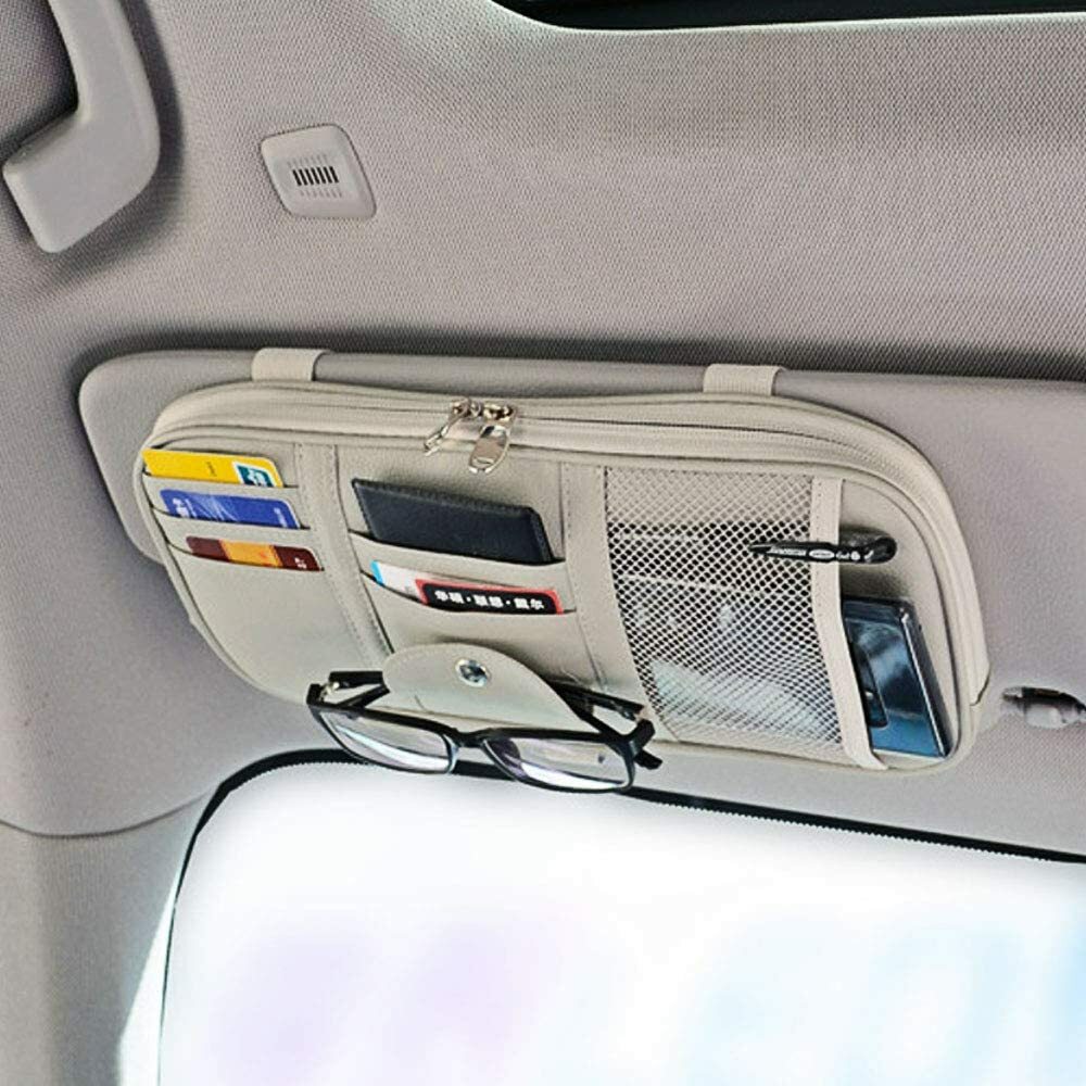 Da by Leather Car Sun Visor Organizer