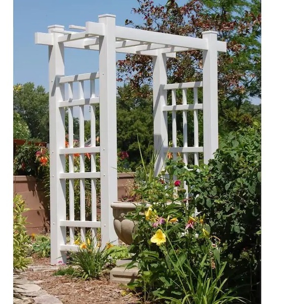 DuraTrel 6-ft W x 7.1-ft H White Garden Arbor