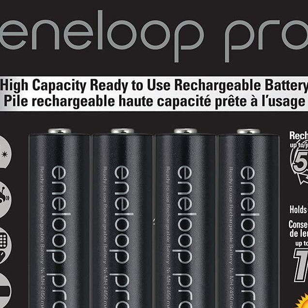 Eneloop Pro 8 AA High Capacity Pre-Charged Rechargeable Batteries