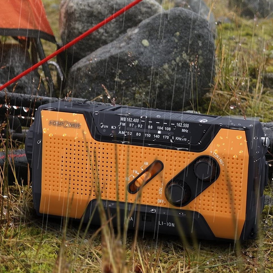 FosPower Solar Hand Crank Portable Radio