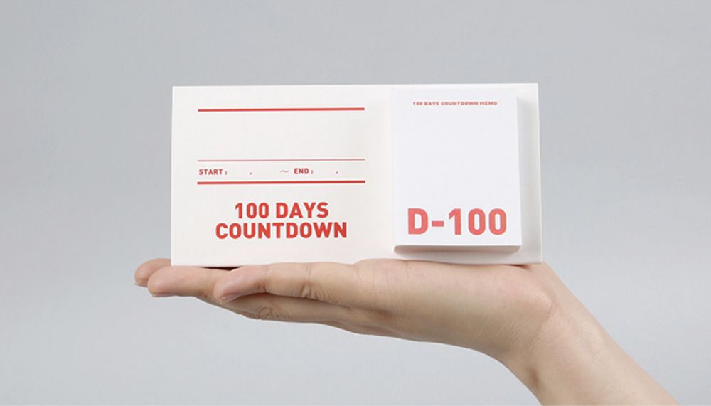 100 Days Countdown Standing Sticky Note