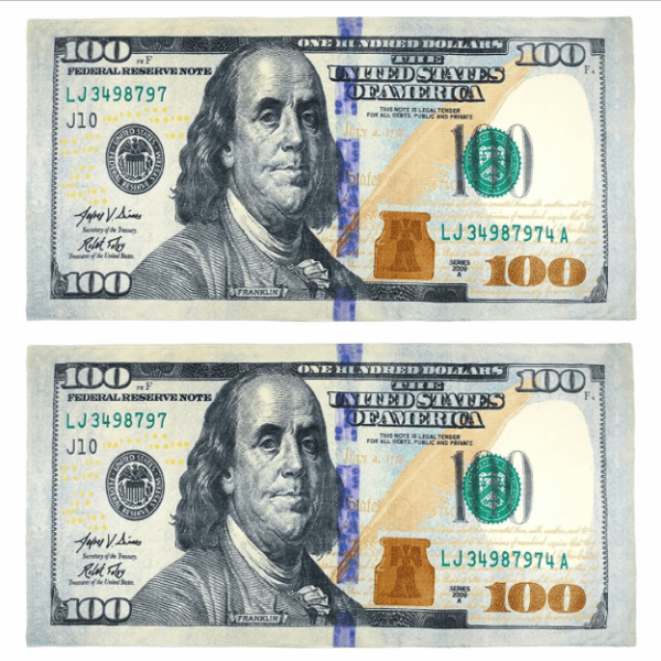 100 Dollar Bill Towel