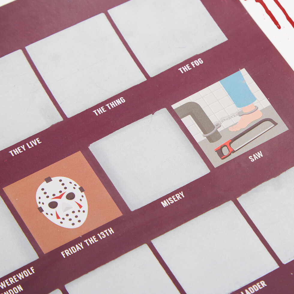 100 Must See Horror Movies Scratch Poster