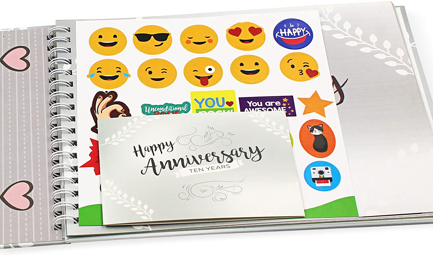  10th Wedding Anniversary Memory Book with Stickers