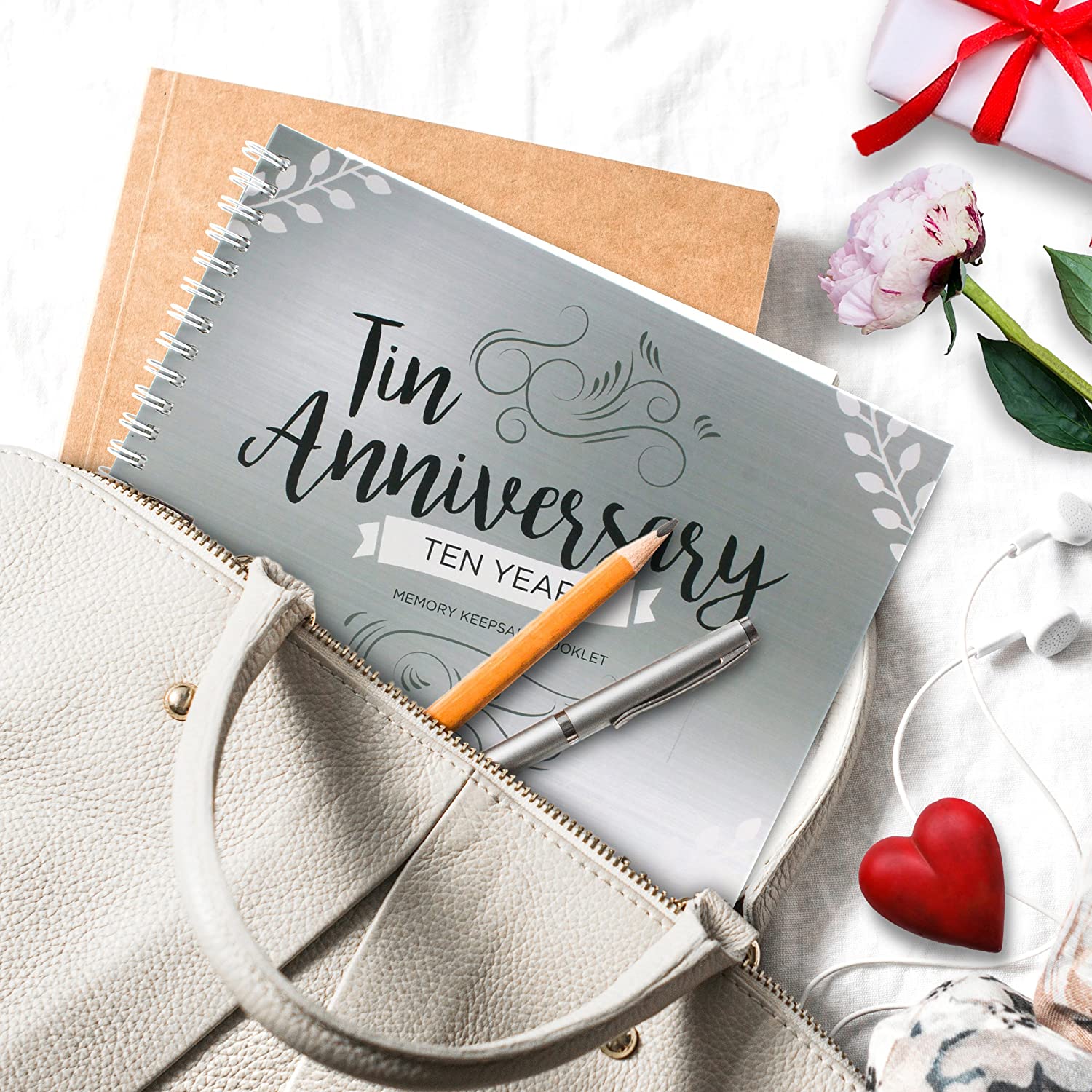  10th Wedding Anniversary Memory Book with Stickers