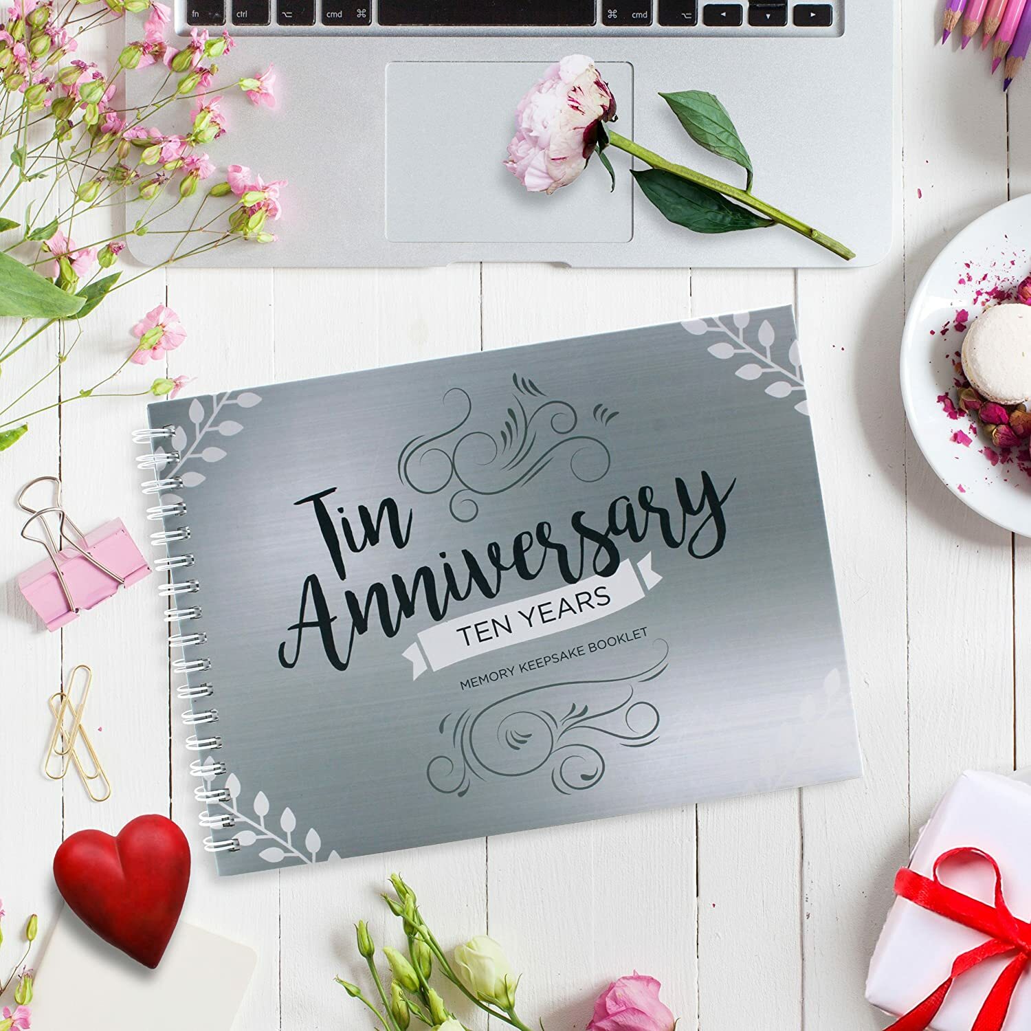  10th Wedding Anniversary Memory Book with Stickers