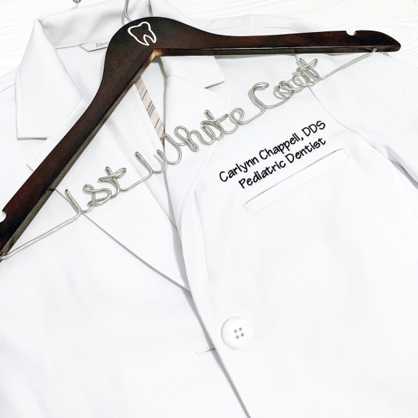 1st White Coat Hanger