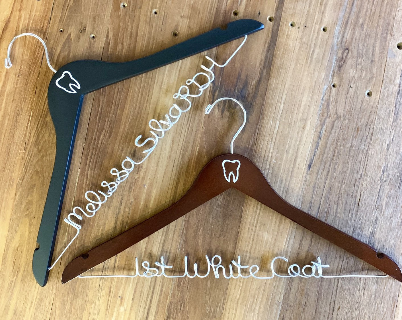 1st White Coat Hanger