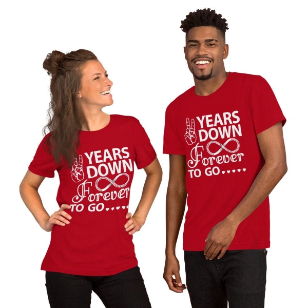 2nd Wedding Anniversary Matching T-Shirts