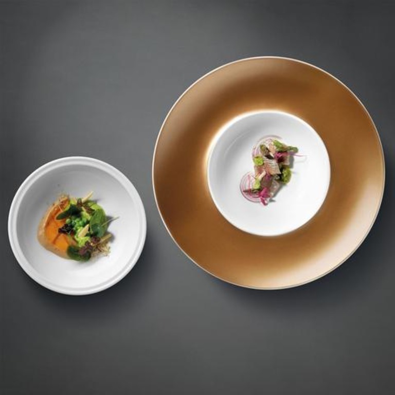 2Pc Deep Presentation Plate And Bowl