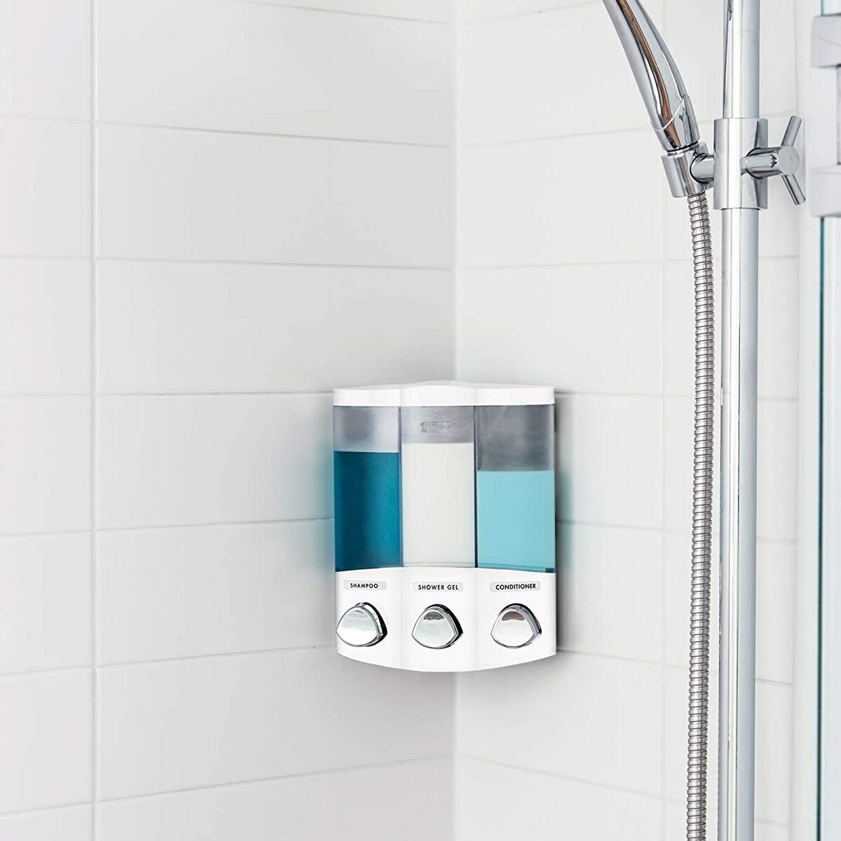 3-Chamber Soap and Shower Dispenser