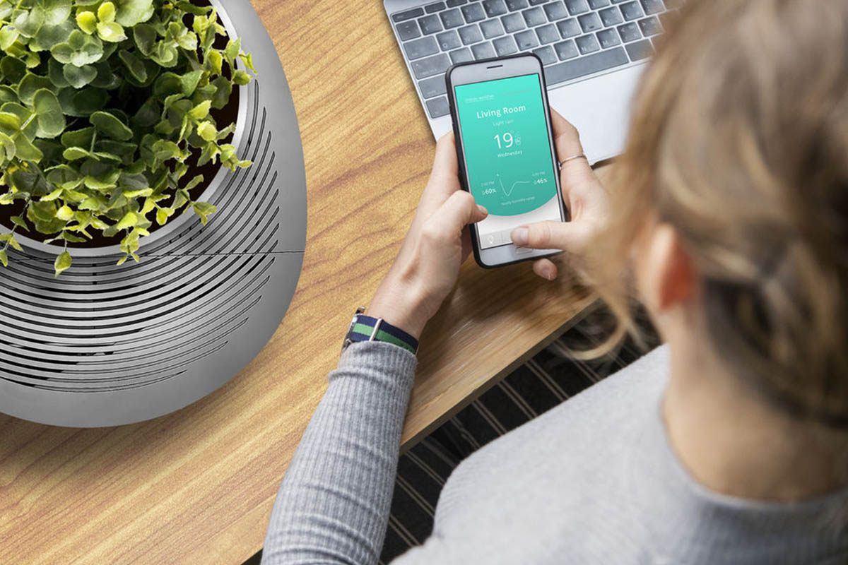 3-in-1 Eco Air Purifier, Dehumidifier, and Self-watering Smart Plant