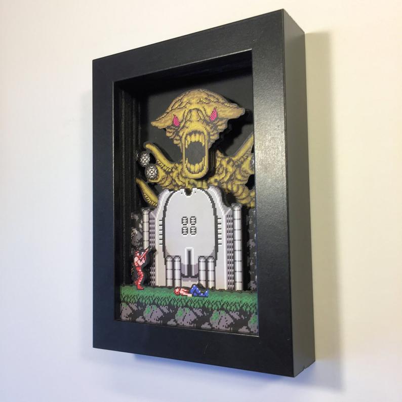 3D Retro Video Game Shadow Box