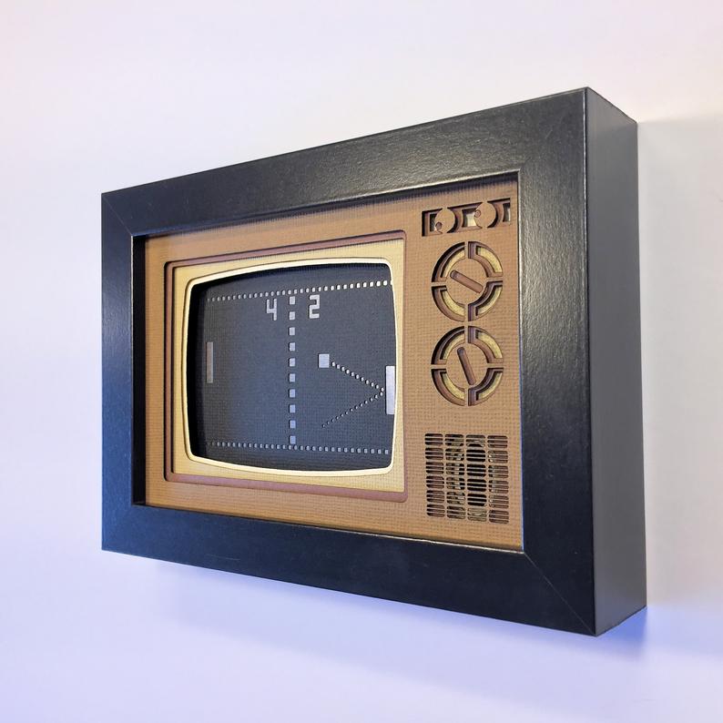 3D Retro Video Game Shadow Box