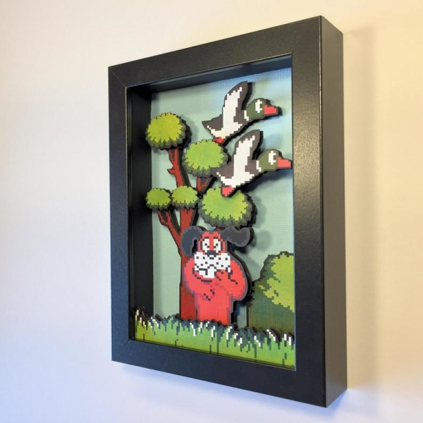 3D Retro Video Game Shadow Box