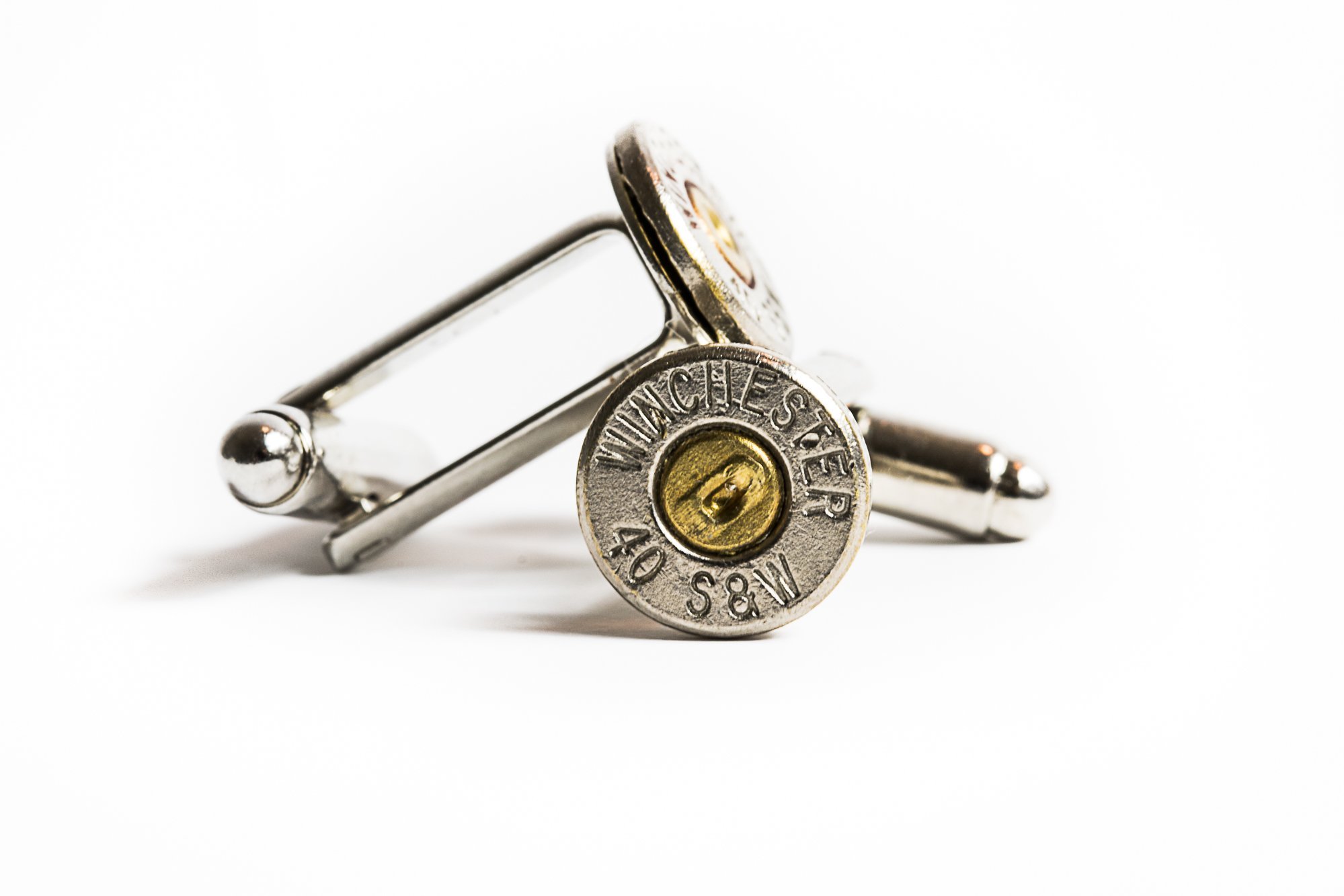 40 Caliber Bullet Cufflinks