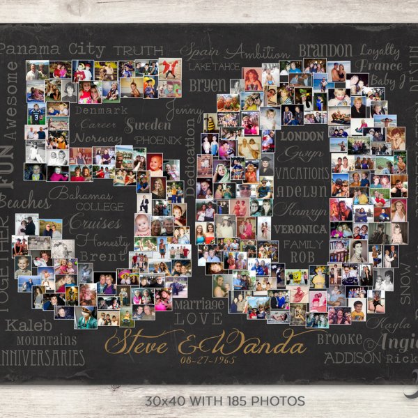 50th Wedding Anniversary Photo Collage