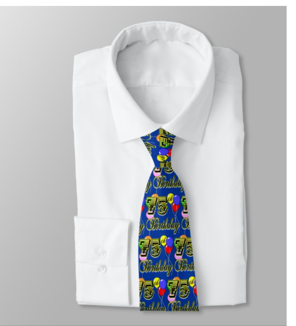 75th Birthday Tie