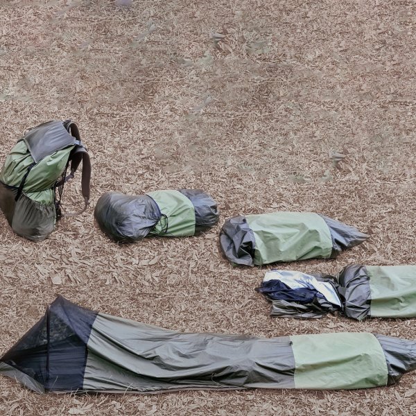 A Backpack That Transforms into a Bivy Tent