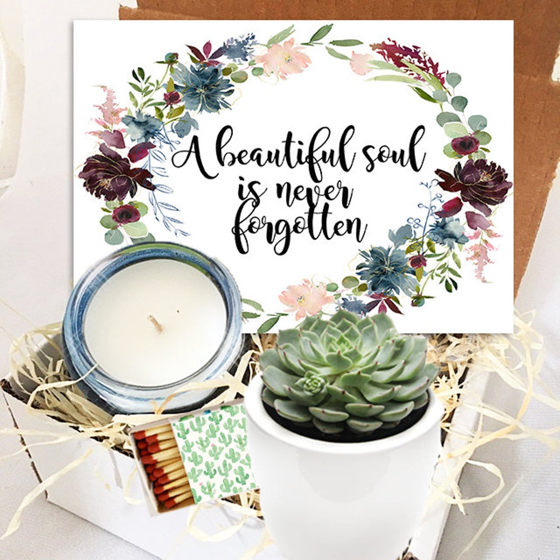 A Beautiful Soul is Never Forgotten Succulent Gift Box