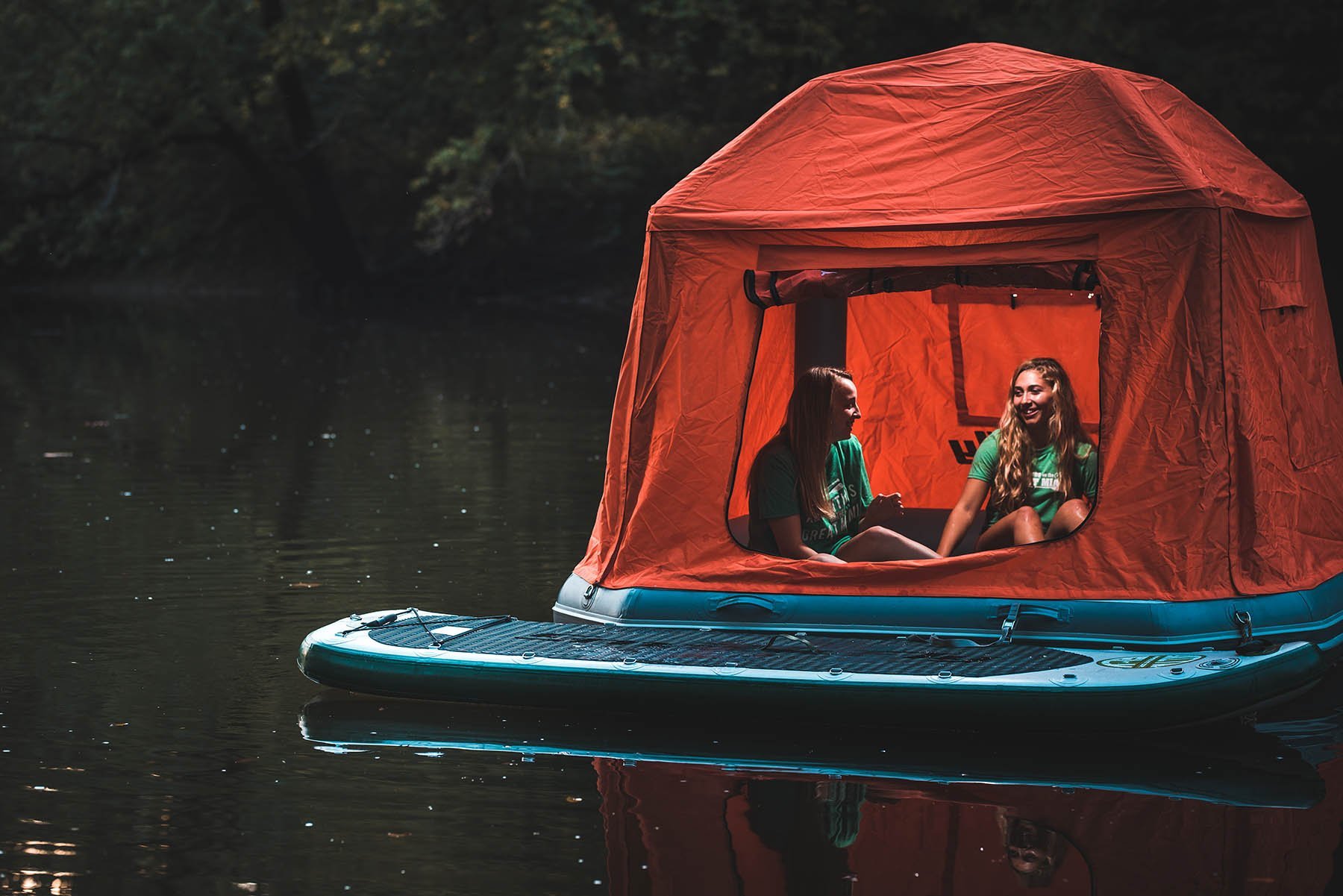 A Raft With A Tent