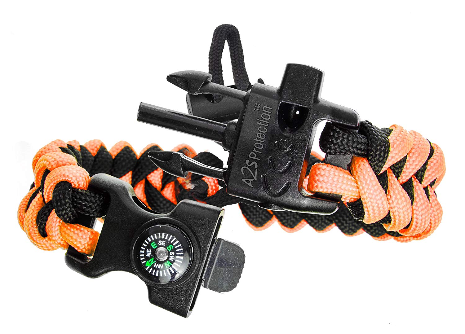 A2S Protection Paracord Bracelet  with Embedded Compass