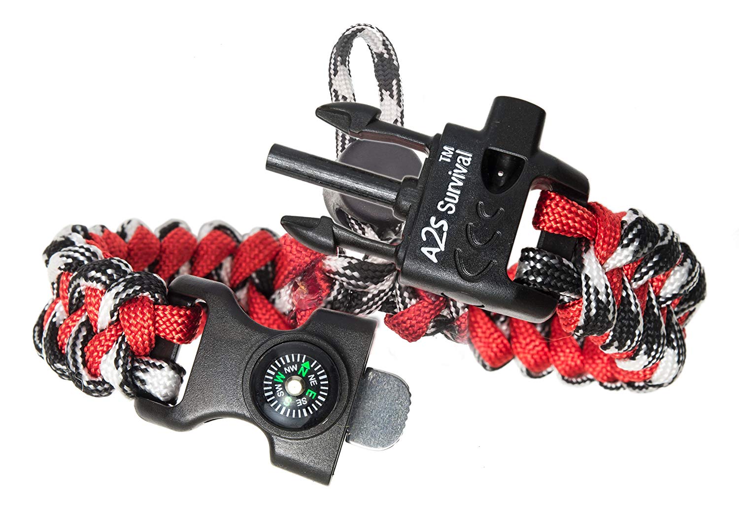 A2S Protection Paracord Bracelet  with Embedded Compass