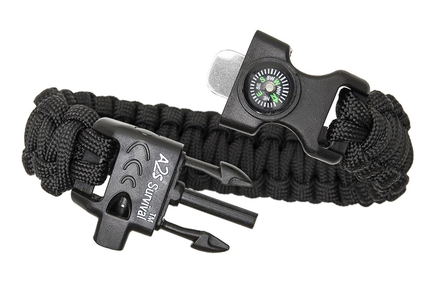 A2S Protection Paracord Bracelet  with Embedded Compass