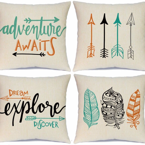  Adventure Awaits Throw Pillow Covers