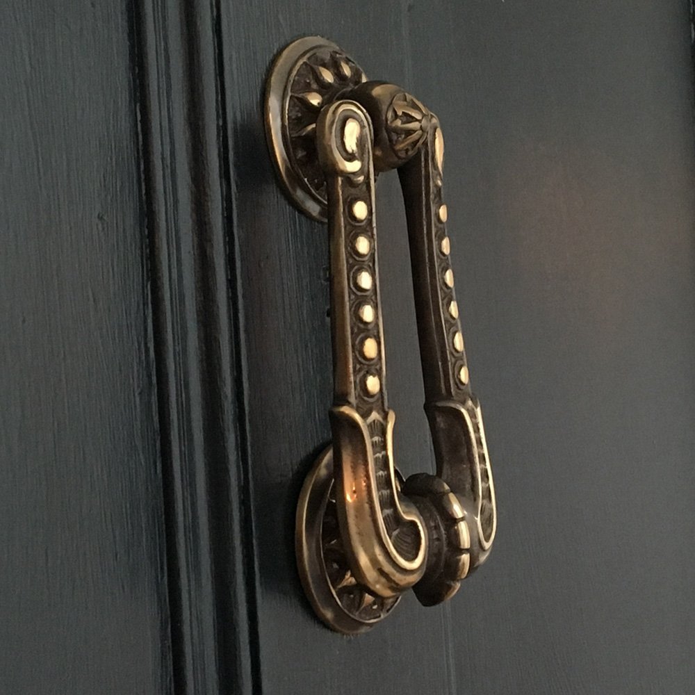 Aged Brass Regency Style Door Knocker from Sherlock