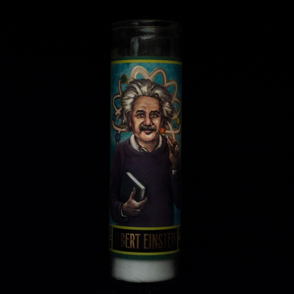 Albert Einstein Secular Saint Candle