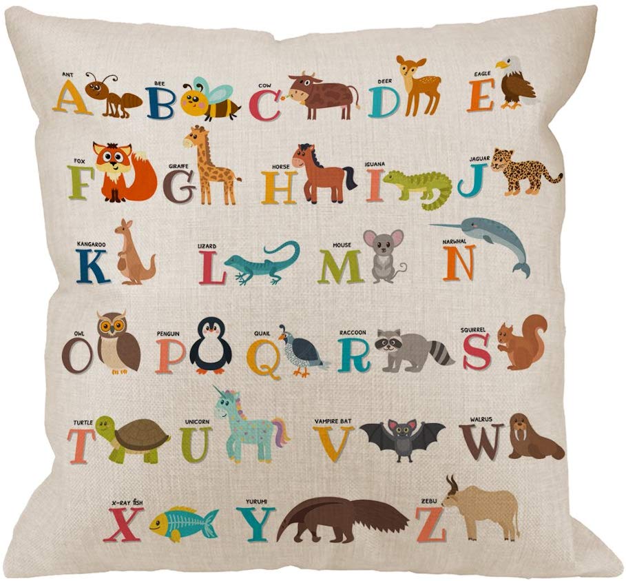 Alphabet Pillow Cover