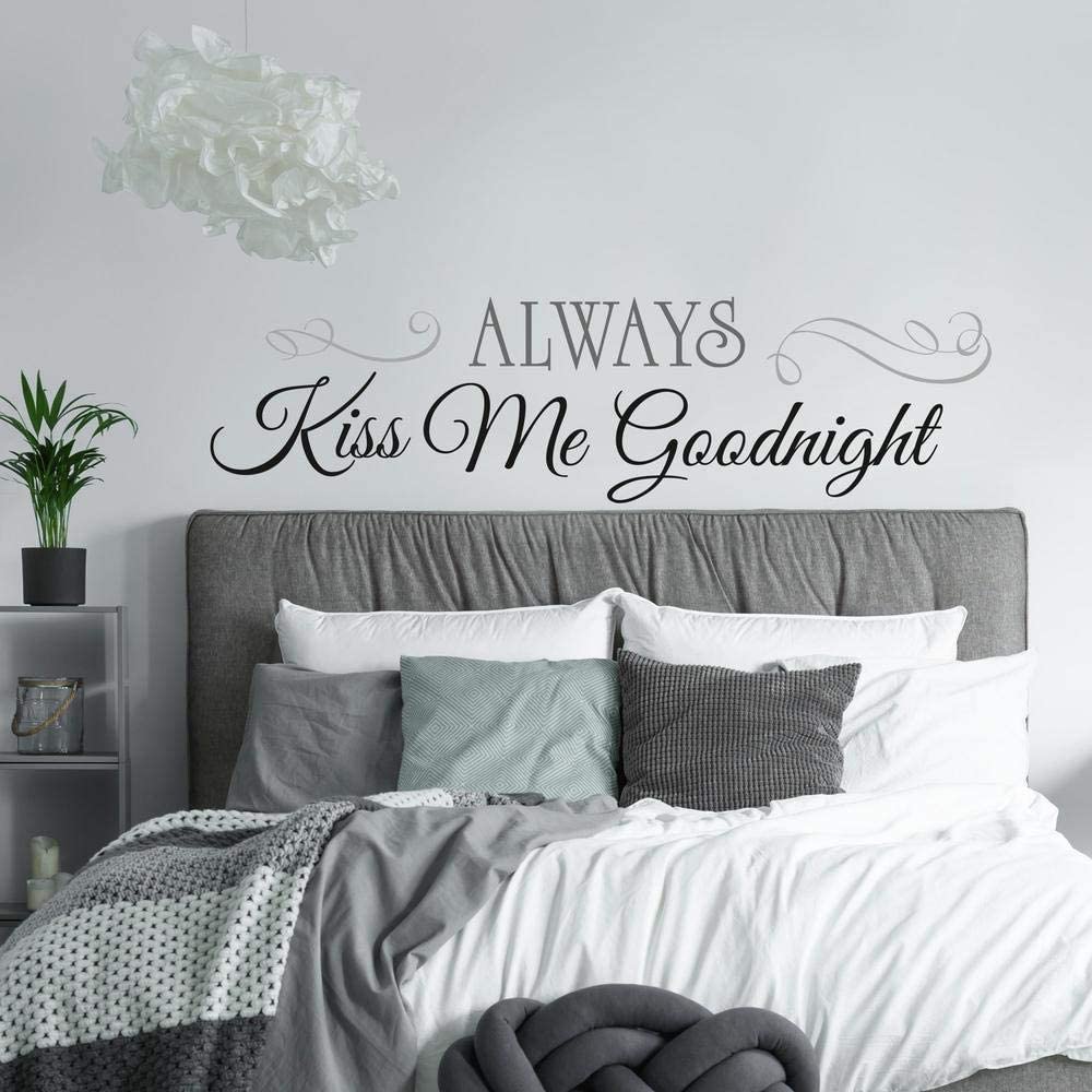 Always Kiss Me Goodnight Peel and Stick Wall Decal