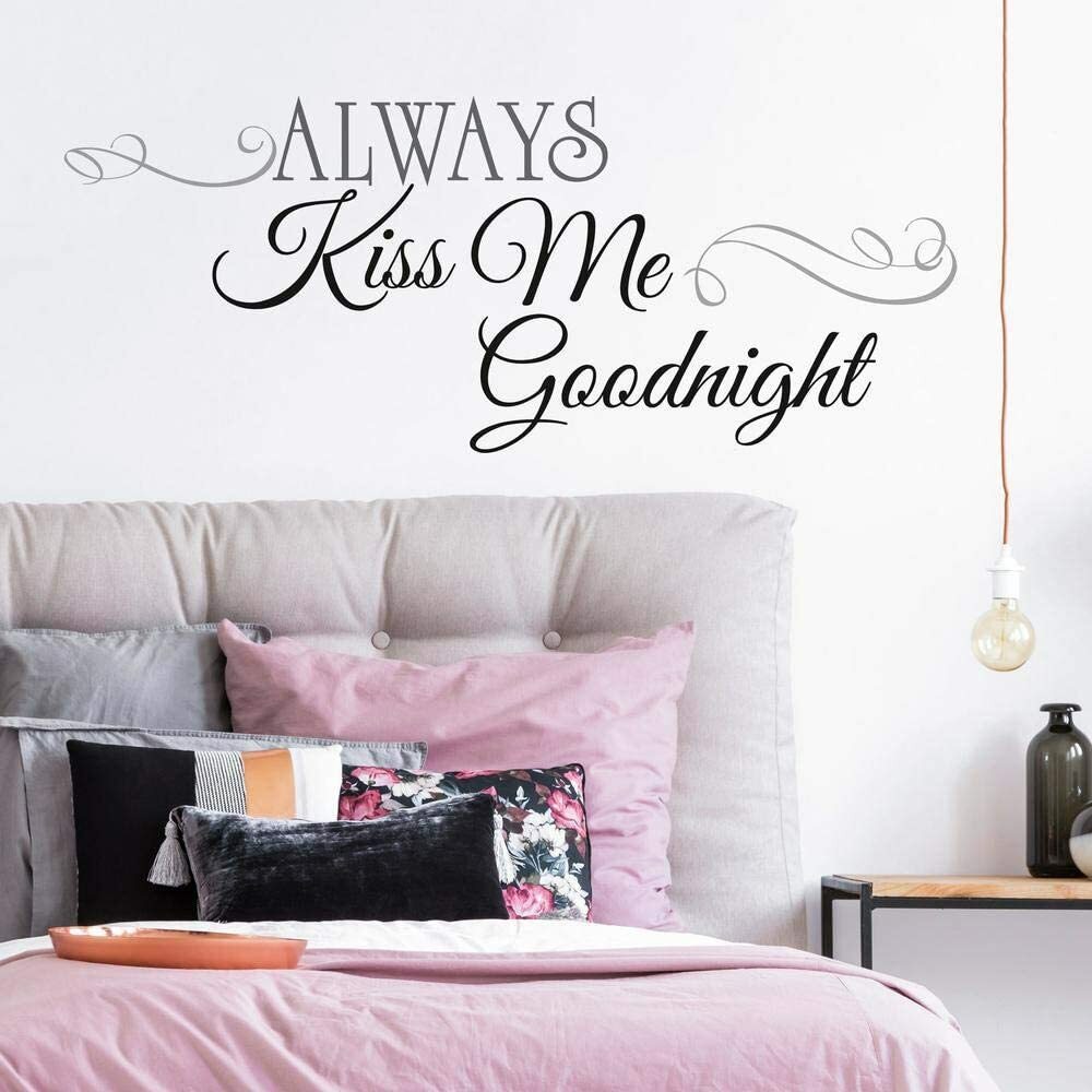 Always Kiss Me Goodnight Peel and Stick Wall Decal