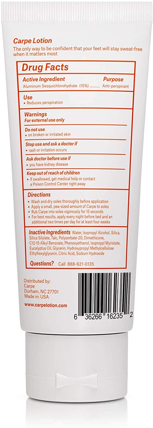  Antiperspirant Foot Lotion