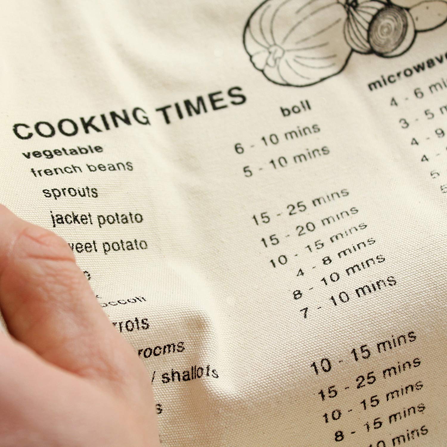 Apron with Cooking Guide