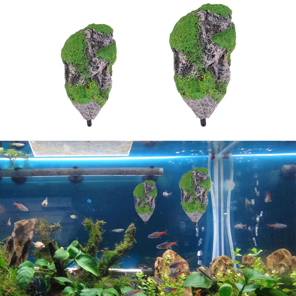 Avatar Floating Moss Rocks Fish Tank Decoration