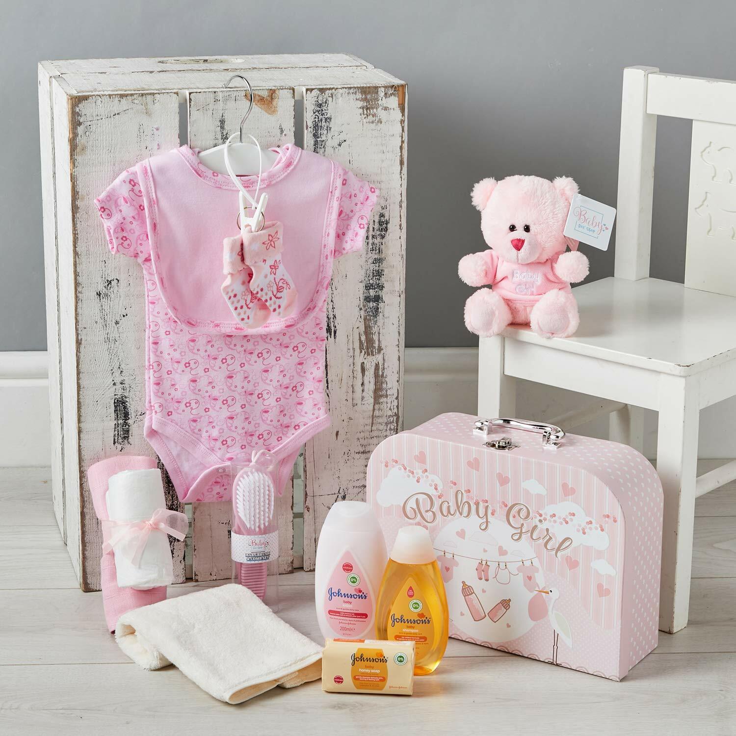 Baby Girl Gift Set in a Pink Keepsake Box