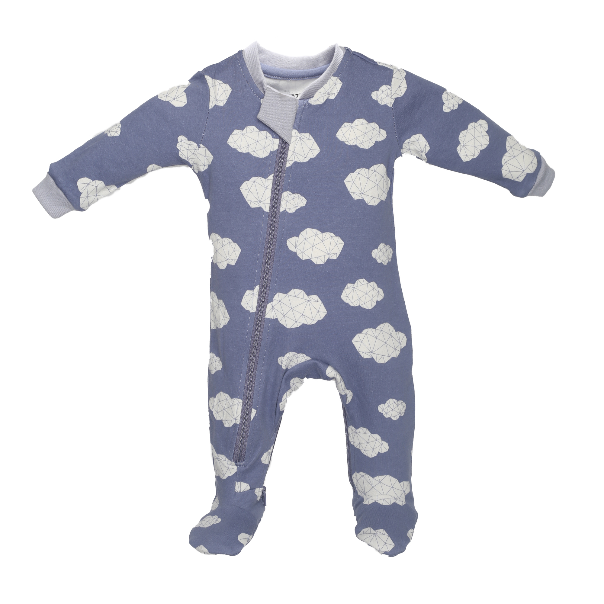 Baby Pajamas with Inseam Zipper for Quicker and Easier Diaper Changes